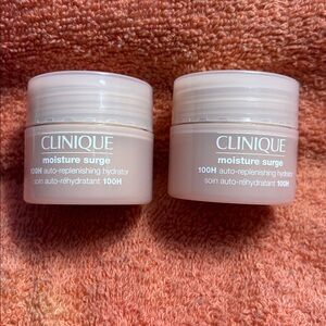 2 CLINIQUE Moisture Surge 100H Auto-Replenishing Hydrator .5oz/15mL MINI NWOB